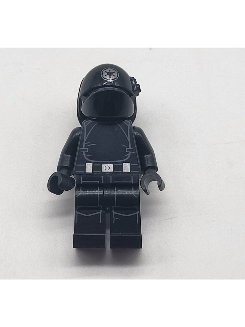 Lego Star Wars Imperial Gunner Minifigure Black Silver Logo Closed Mouth sw0529
